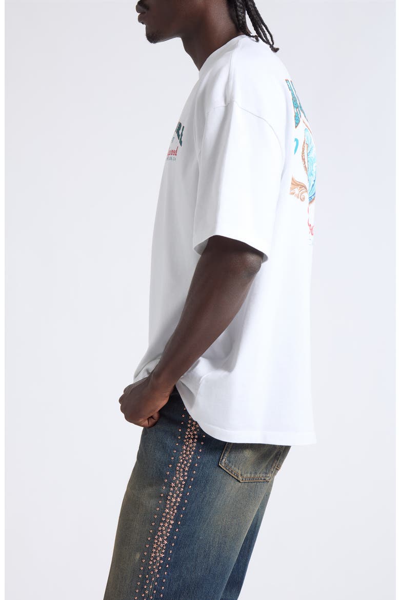 Oversize Hollywood Graphic T-Shirt, Alternate, color, WHITE