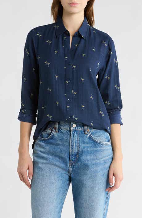 Lucky Brand Heart Print Button-Up Shirt