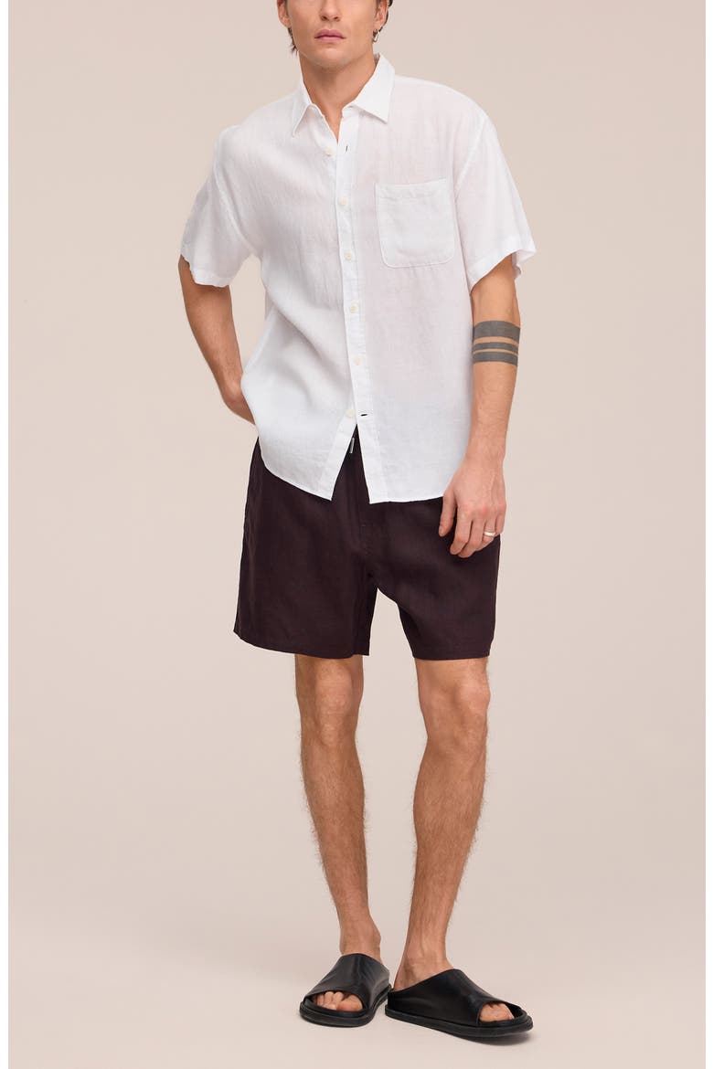 1454 Gregor Linen Drawstring Shorts, Alternate, color, DUSKY PORT