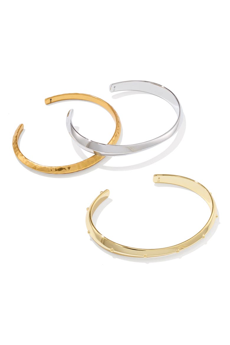 Oakland Set of 3 Cuff Bracelets, Alternate, color, MIXED METAL
