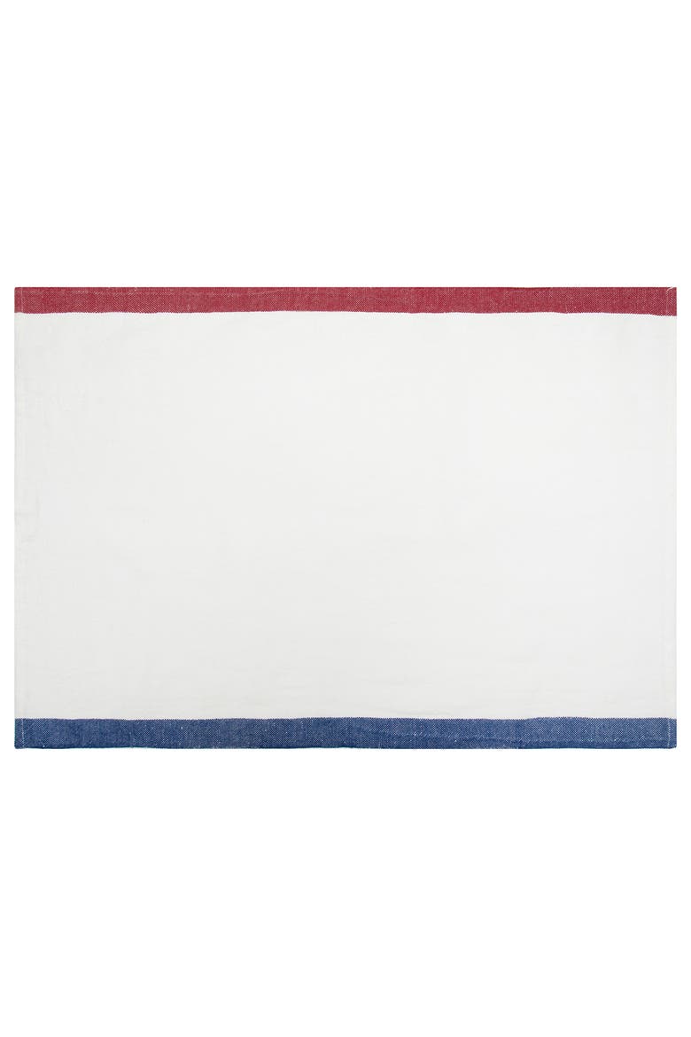 Paris White Tea Towels - Set of 2, Alternate, color, Blue, Red 20" x 30"