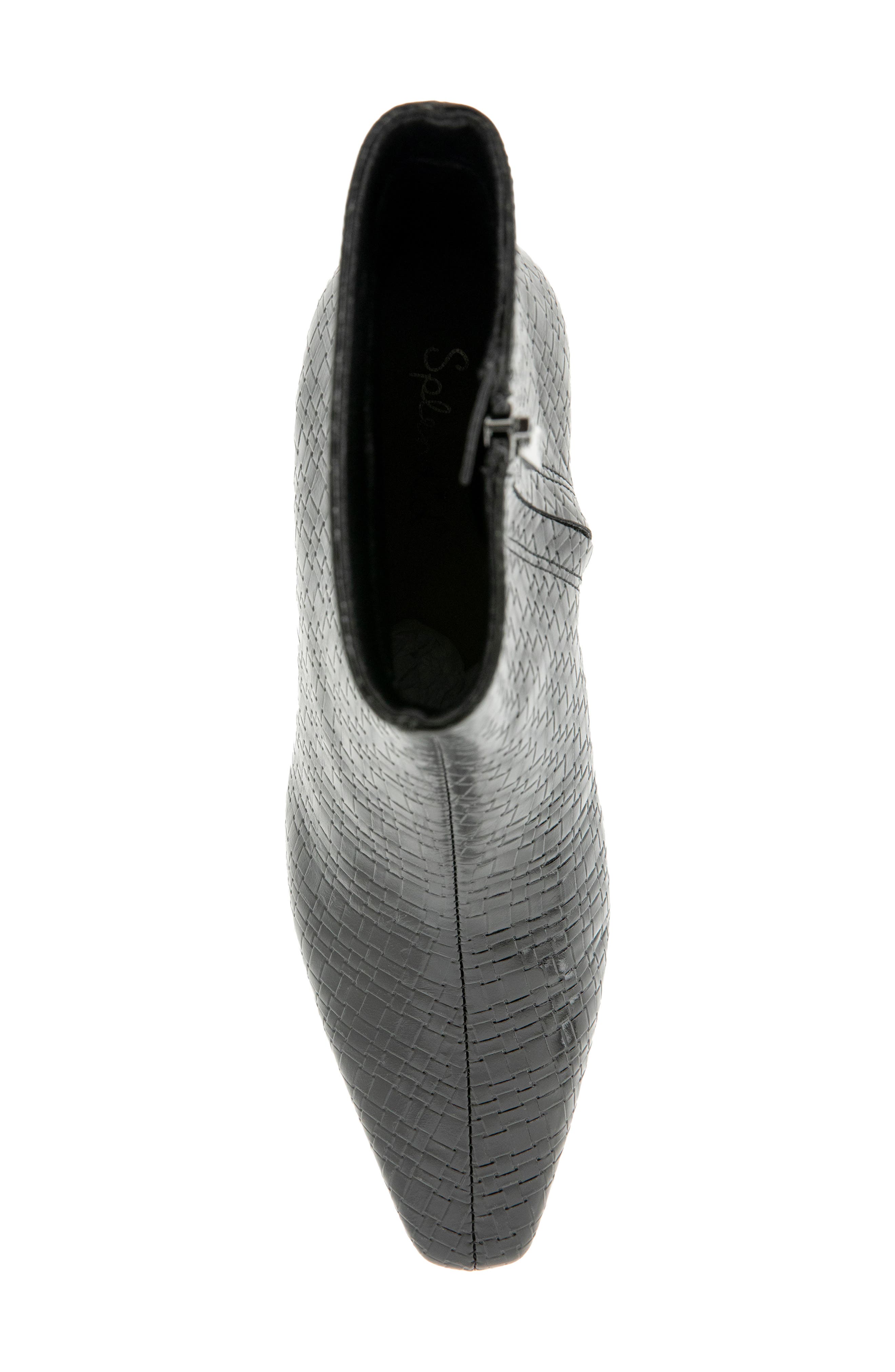July Faux Leather Bootie, Alternate, color, BLACK WOVEN