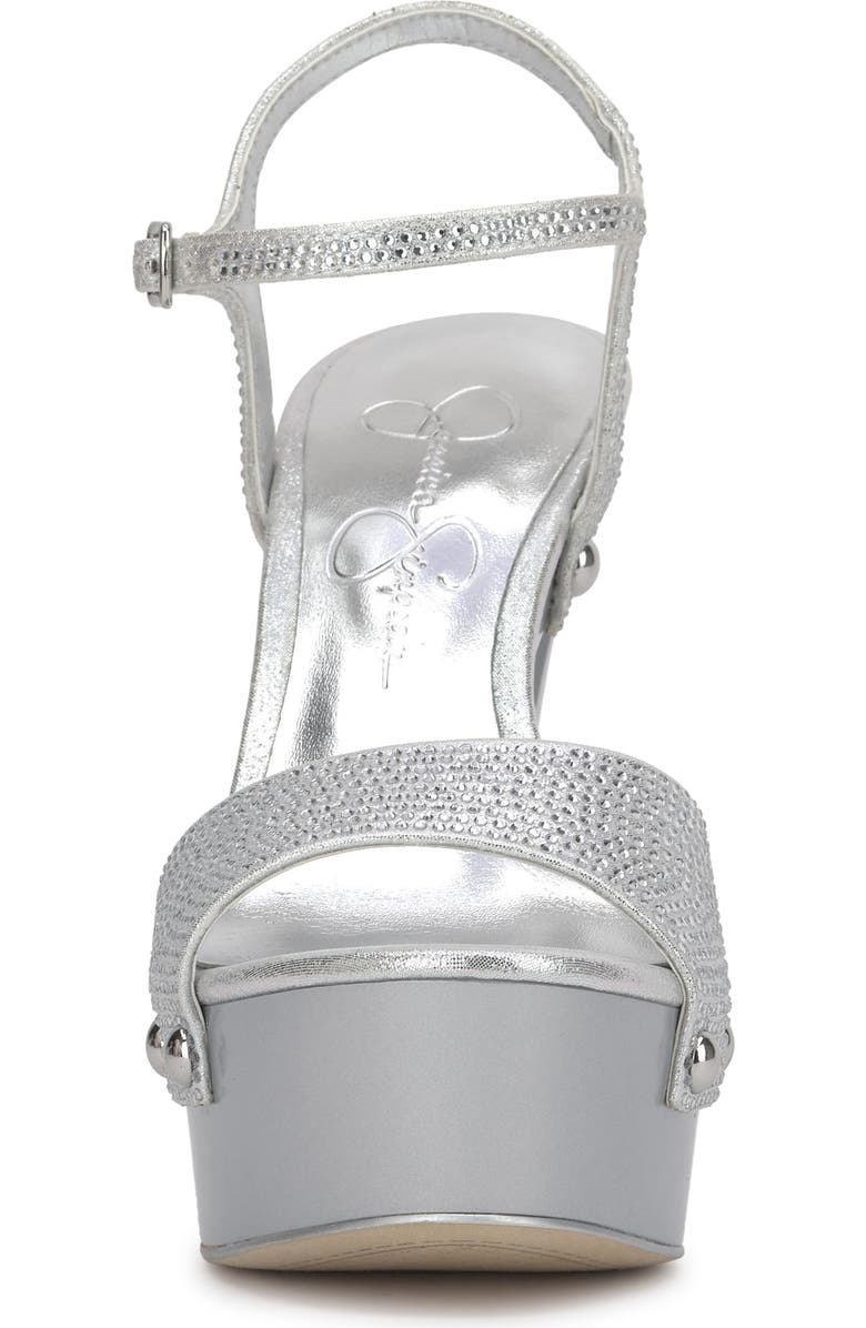 Jessica Simpson Calenta Ankle Strap Platform Sandal, Alternate, color, Silver