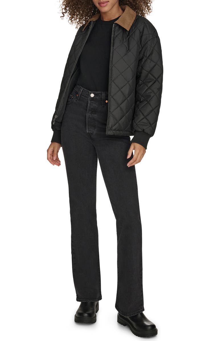 Levi's<sup>®</sup> Diamond Quilted Water Resistant Corduroy Collar Jacket, Alternate, color, 
