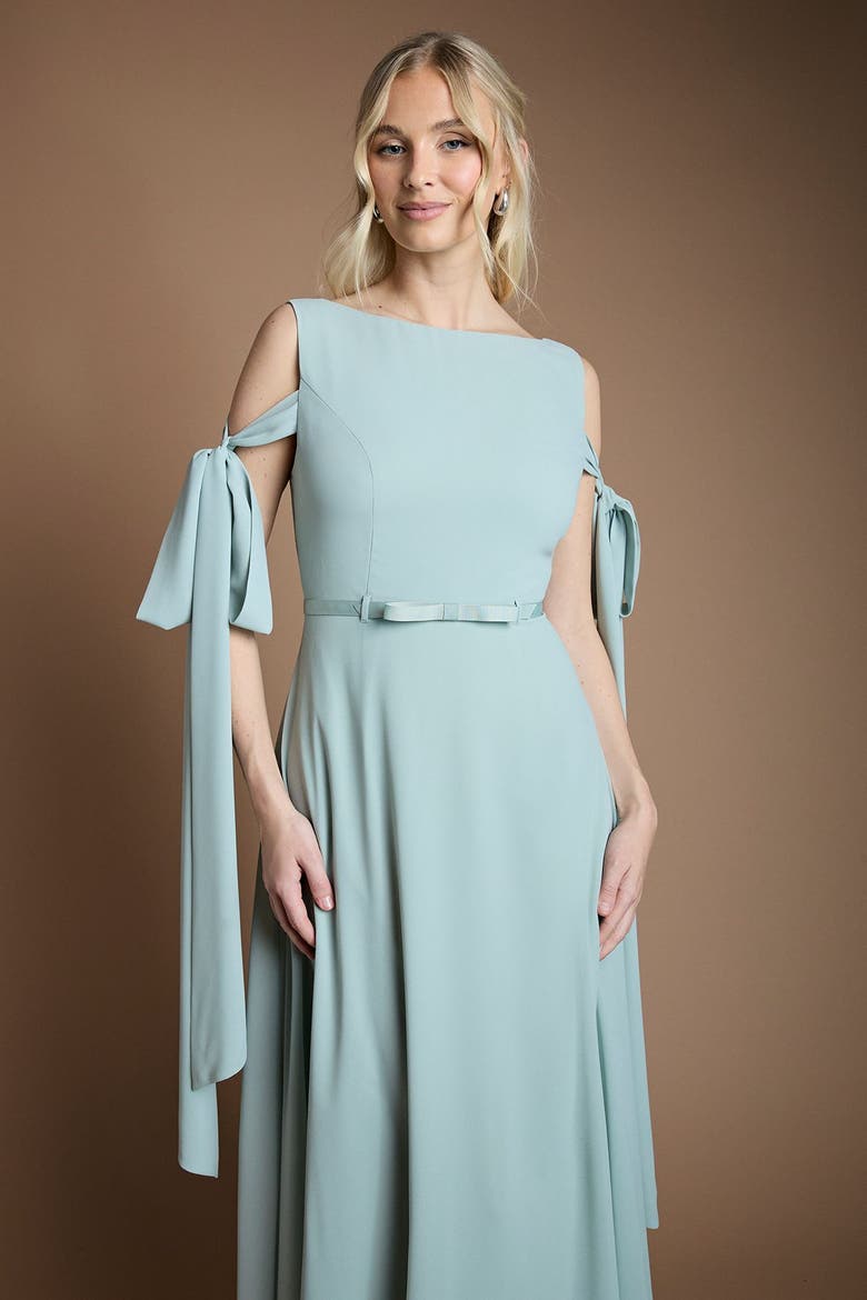 Bow Sleeve Maxi Dress, Alternate, color, Sage