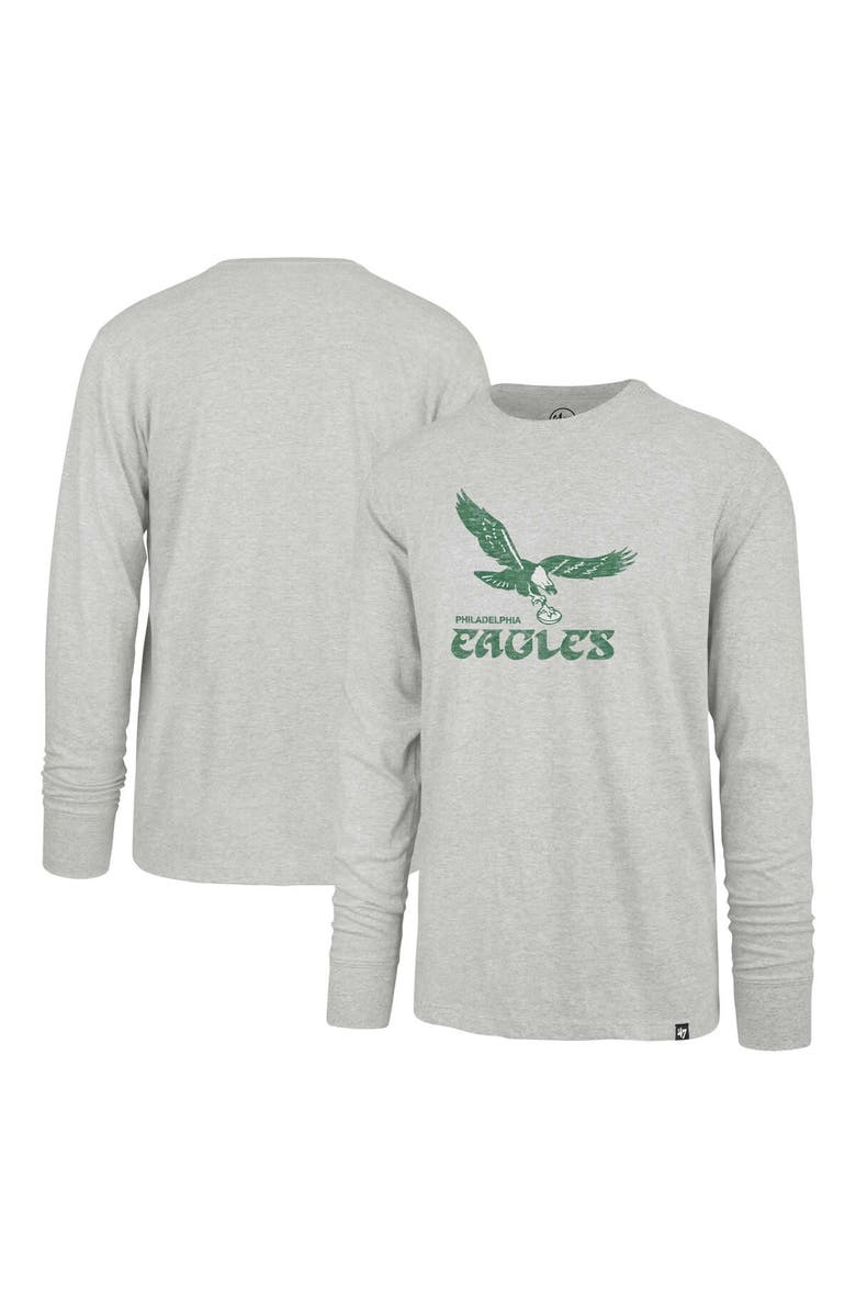 '47 Men's '47 Gray Philadelphia Eagles Premier Franklin Long Sleeve T-Shirt, Main, color, Gray