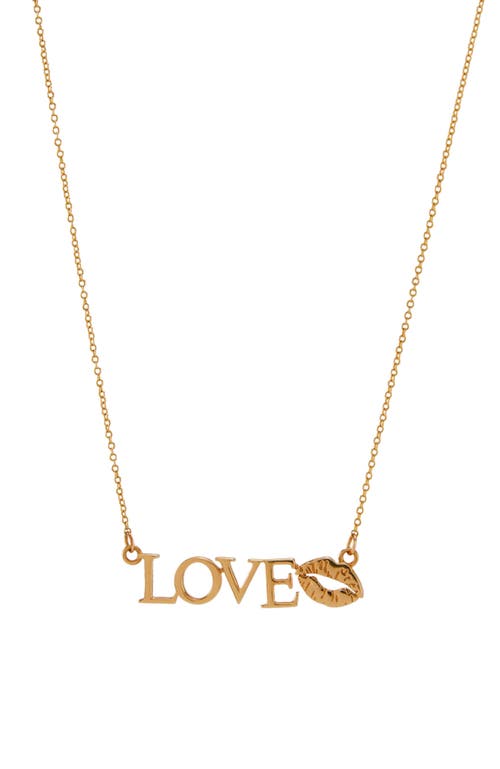 Gwen Beloti Lip Love Necklace In Gold