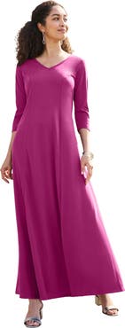 Jessica London Double-V Maxi Dress