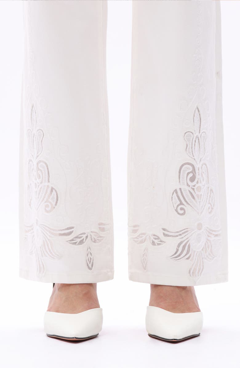 Bayeas Embroidered Mid Rise Straight Leg Jeans, Alternate, color, 