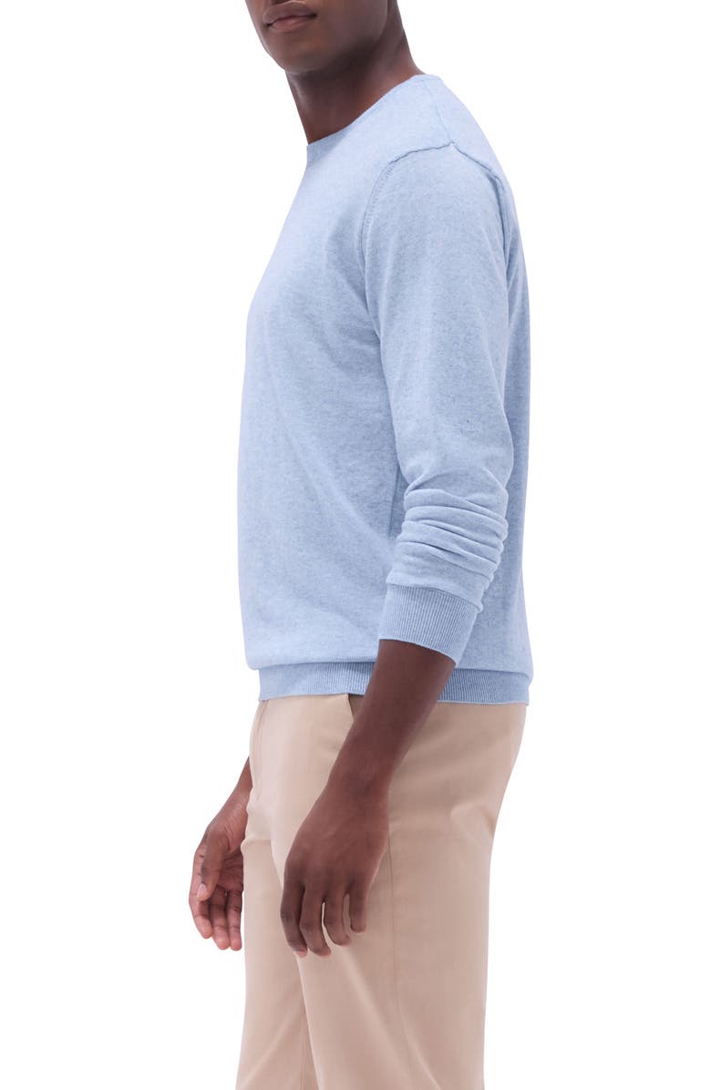 Bugatchi Cotton & Cashmere Crewneck Sweater, Alternate, color, Riviera