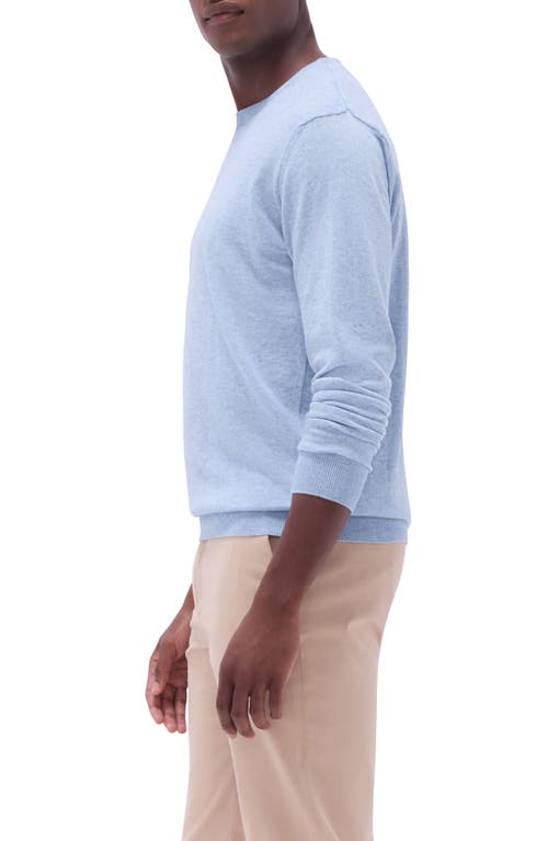 Bugatchi Cotton & Cashmere Crewneck Sweater In Riviera