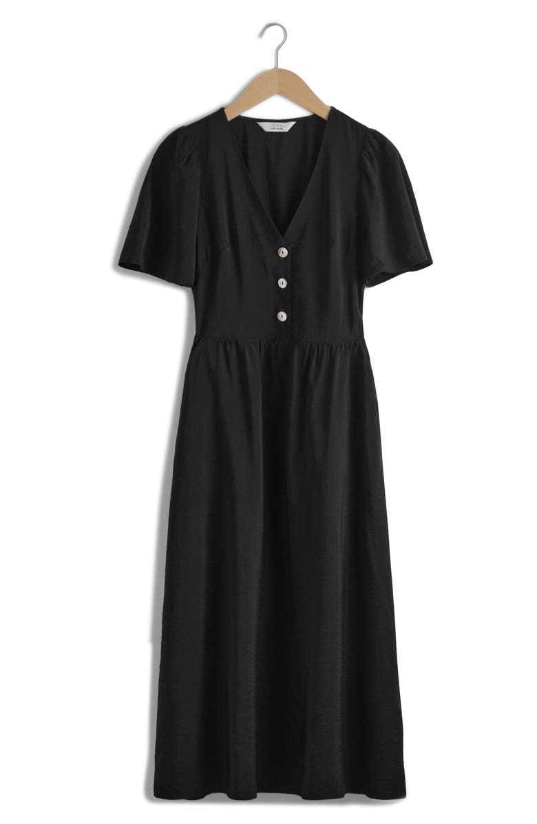 & Other Stories V-Neck Midi Dress, Alternate, color, 