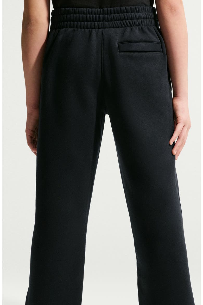 Kids' French Terry Wide Leg Pants, Alternate, color, BLACK/ WHITE/ WOLF GREY