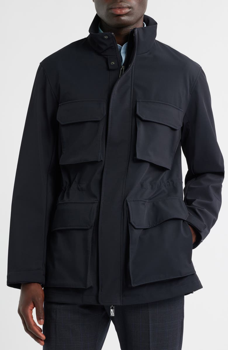 Emporio Armani Bellows Pocket Jacket, Alternate, color, Solid Blue Navy
