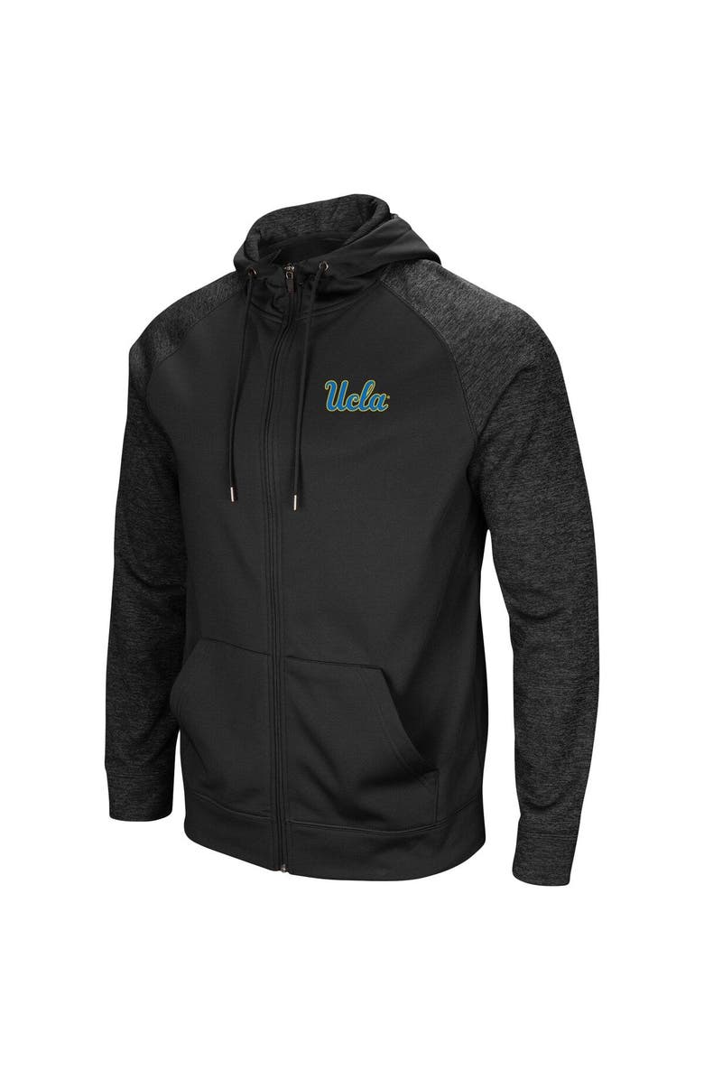 COLOSSEUM Men's Colosseum Black UCLA Bruins Blackout 3.0 Tonal Raglan Full-Zip Hoodie, Alternate, color, Black