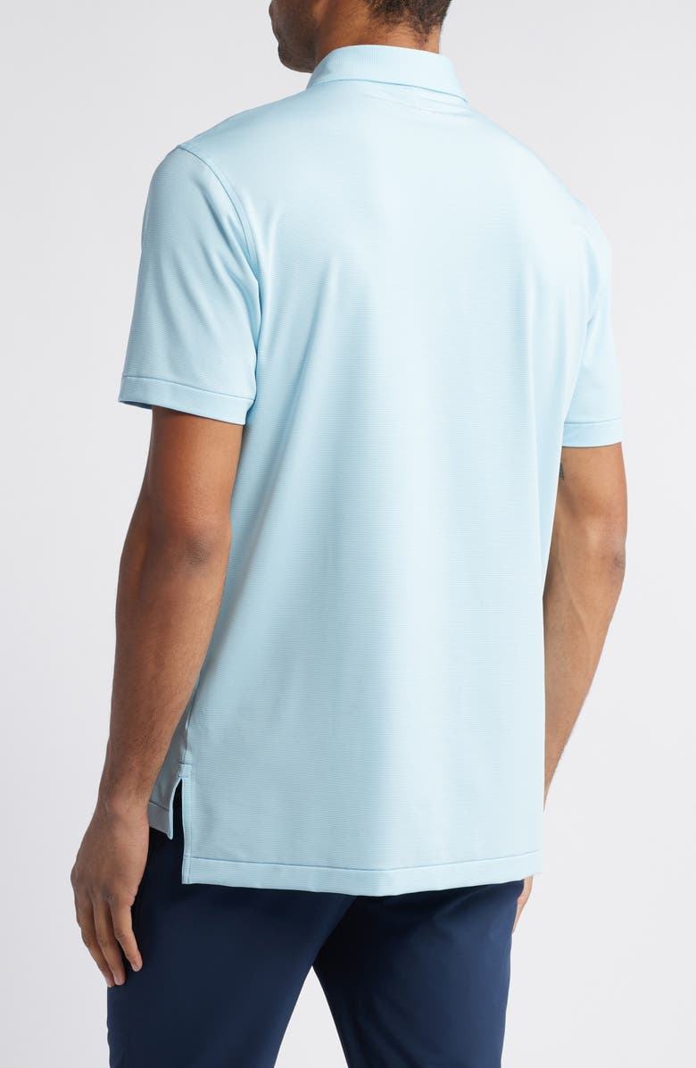 Peter Millar Jubilee Microstripe Performance Jersey Polo, Alternate, color, Cottage Blue