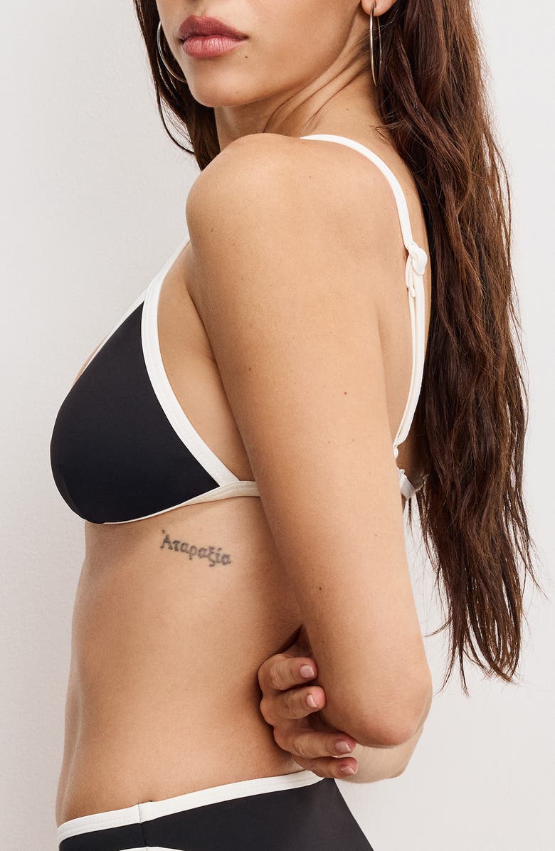 Good American Compression Perfect Fit Bikini Top, Alternate, color, Black001