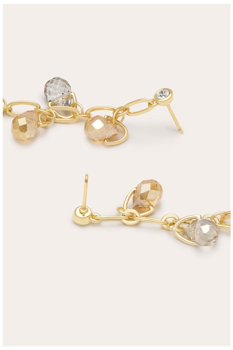 Brielle Glass Drop Earrings, Alternate, color, BROWN MULTI/ GOLD