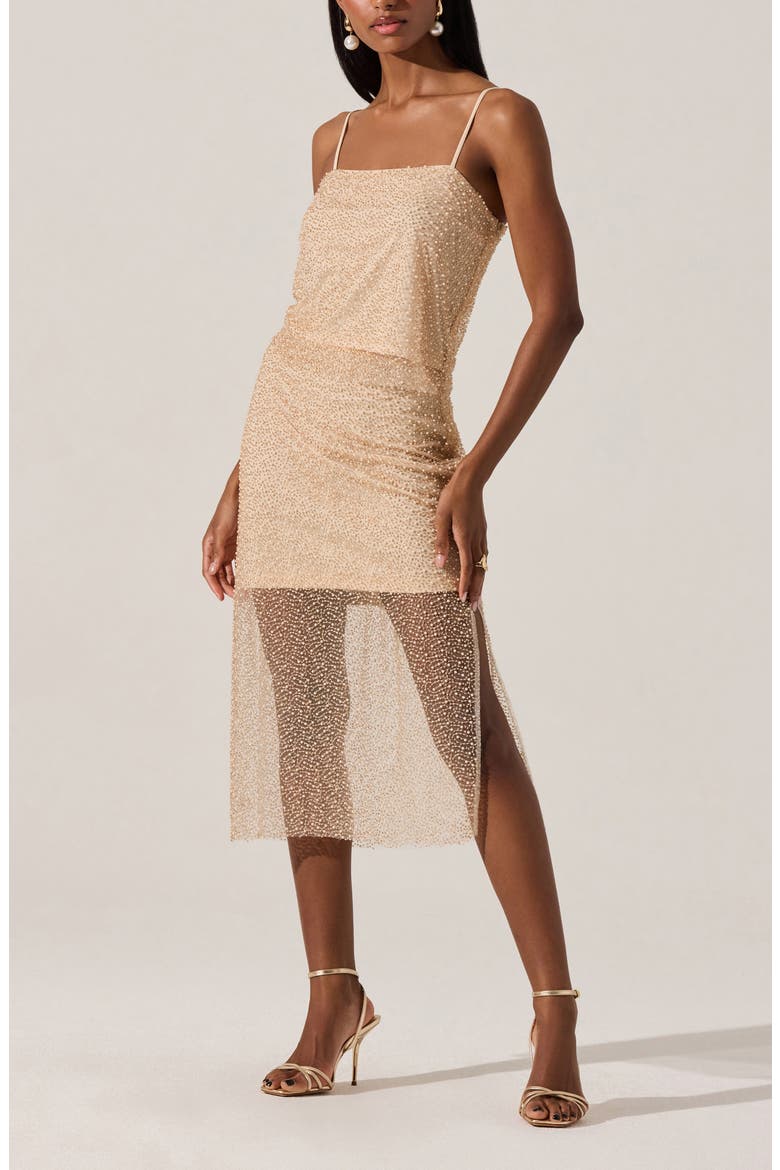 Messina Imitation Pearl Camisole, Alternate, color, CHAMPAGNE