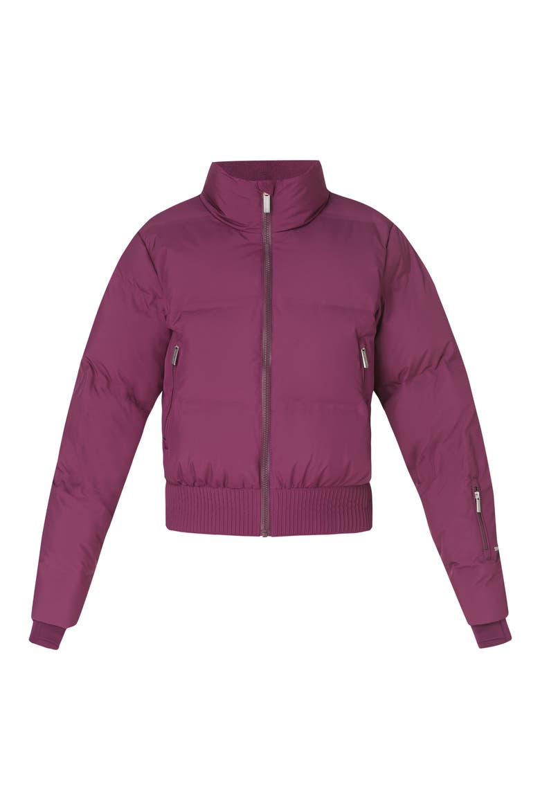 Crop Waterproof Ski Jacket, Alternate, color, PLUM PURPLE