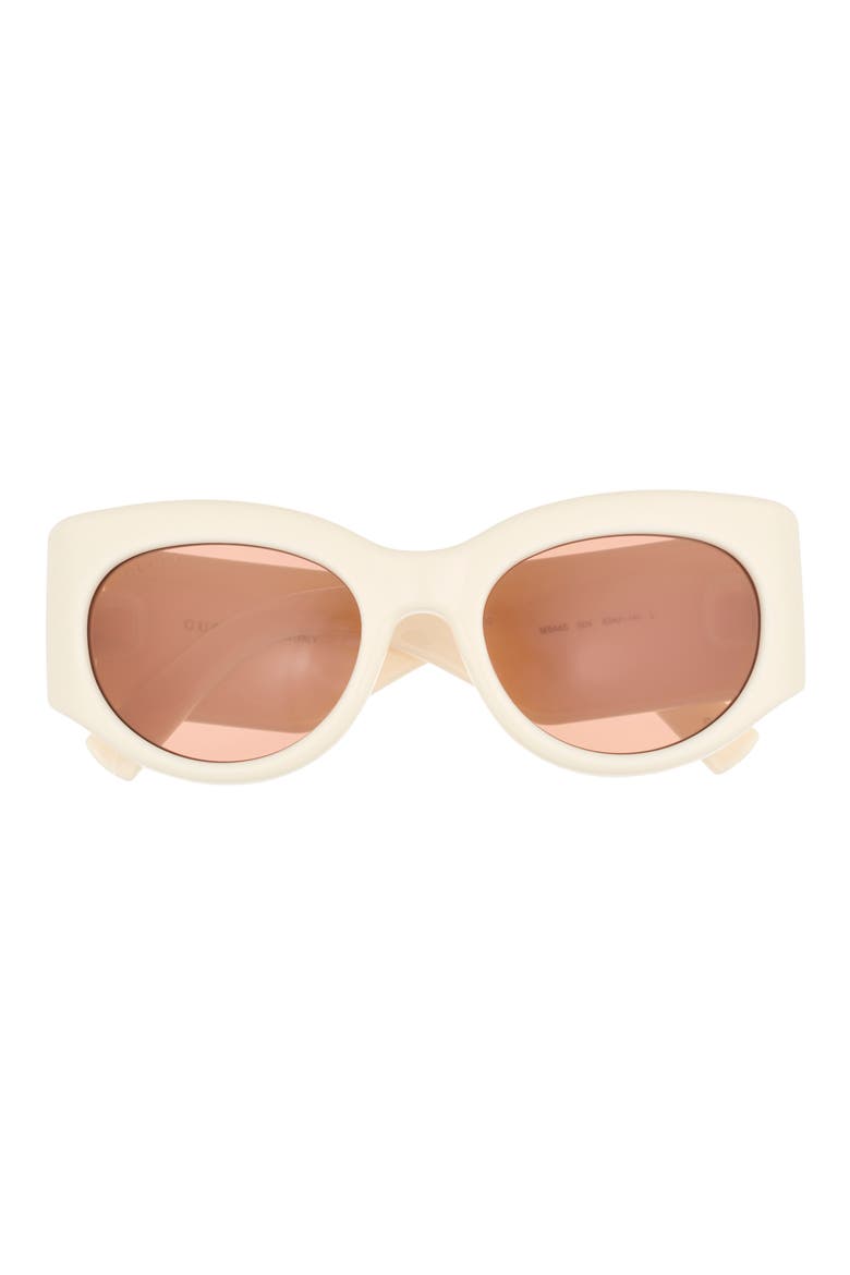53mm Modified Cat Eye Sunglasses, Main, color, IVORY IVORY BROWN