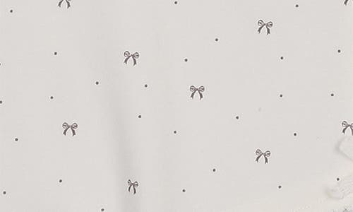 Maniere Manière Bow Wrap Cotton Blend Footie In Gray