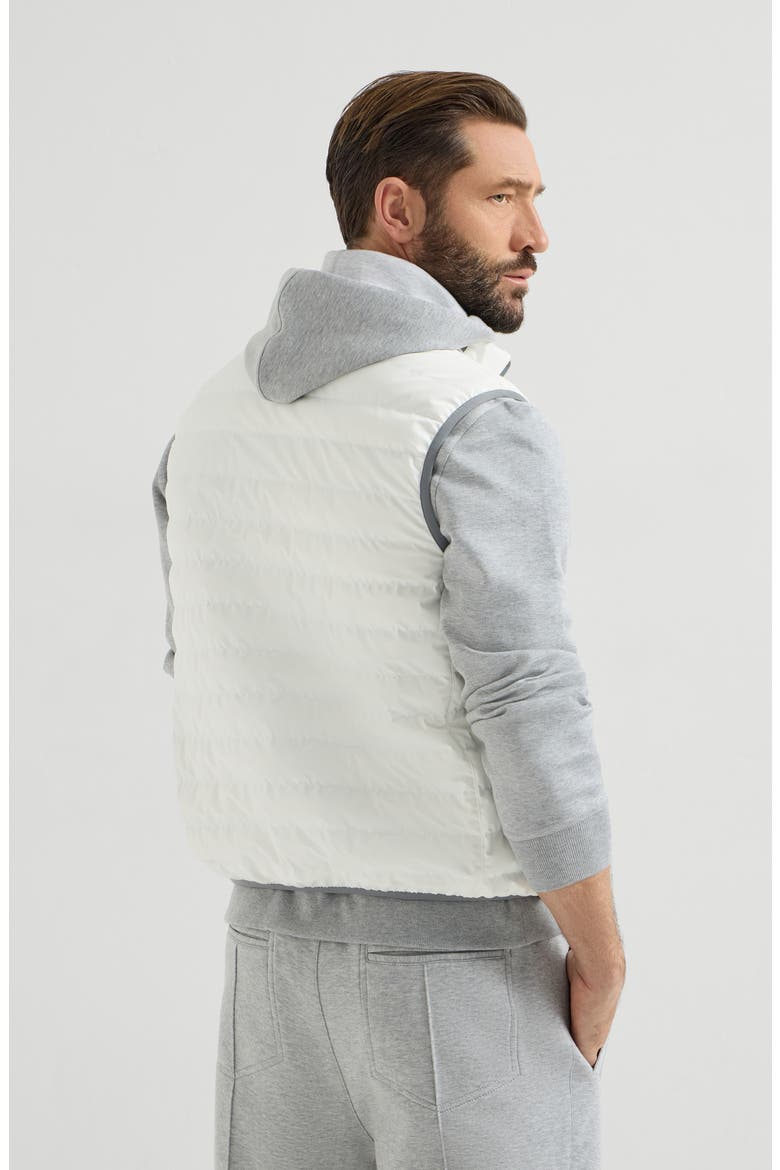 Nylon down vest, Alternate, color, Off-White