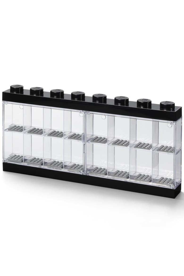 Minifigure Display Case 16, Alternate, color, Clear