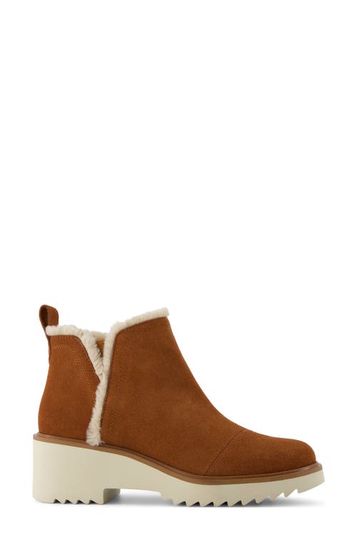 Toms Maude Faux Shearling Lined Bootie In Brown