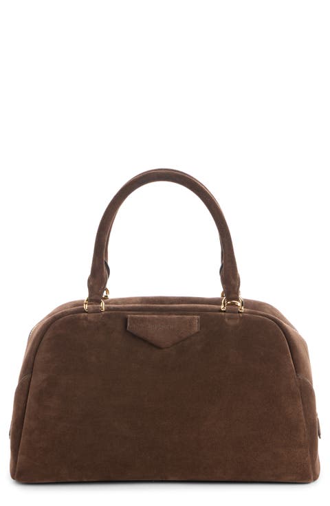 Medium Antigona Soft Suede East/West Satchel