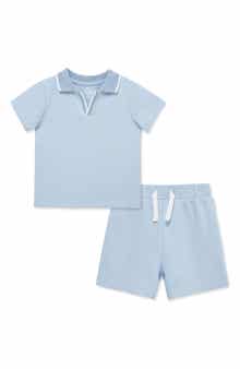 Little Me Organic Cotton Polo & Shorts Set