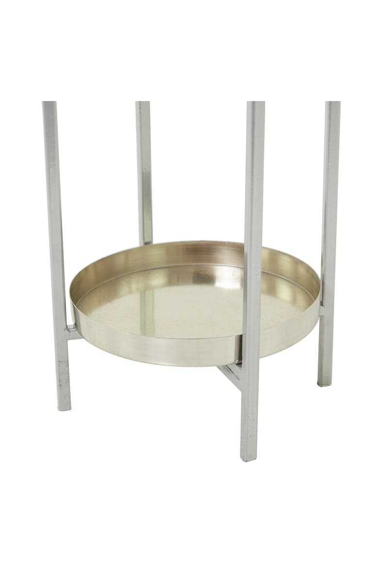 VIVIAN LUNE HOME Silver Metal Modern Planter with Removable Stand - Set of 2, Alternate, color,