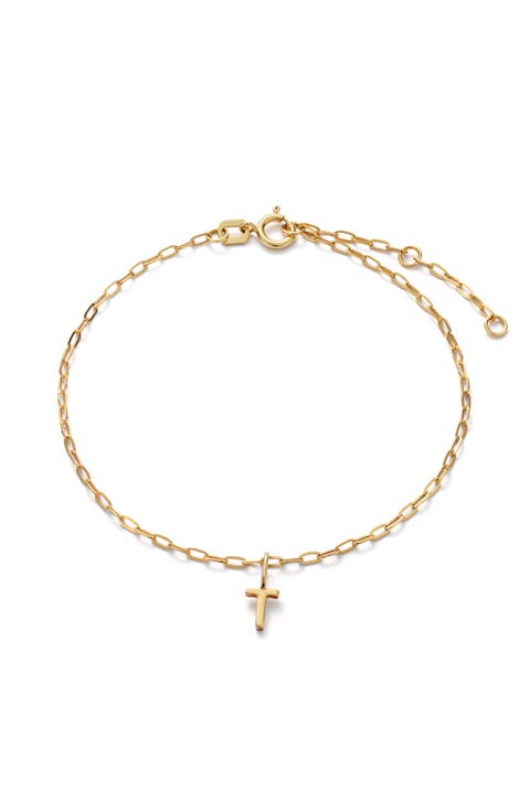 Gold Charm Letter Bracelet