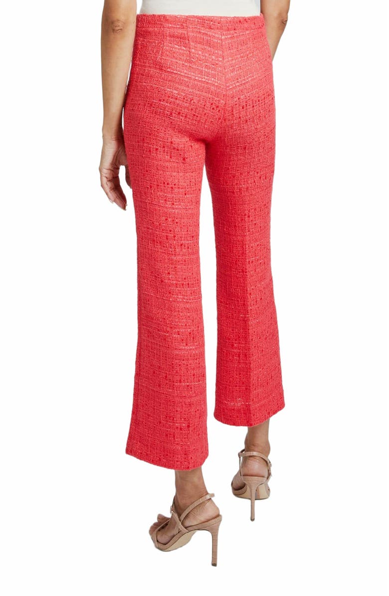 Santorelli LIZA Ankle Flared Pant in Light Weight Tweed, Alternate, color, Vermilion