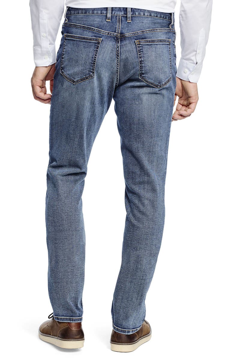 Johnston & Murphy Straight Leg Jeans, Alternate, color, Light Wash