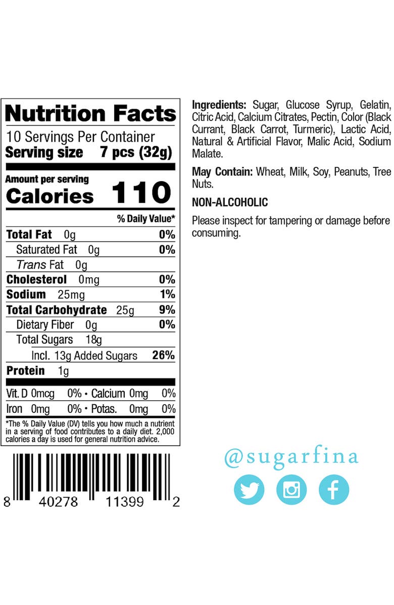 sugarfina Peach Bellini Candy Cube, Alternate, color, Peach Bellini