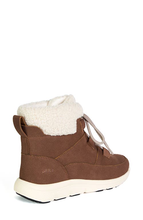 Jbu Freeze Faux Shearling Trim Boot In Brown