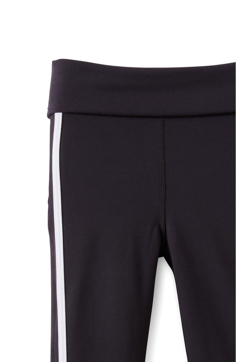 Cotton On Kids Kid's Soft Stretch Fold Over Flare Legging, Alternate, color, Black White Stripe