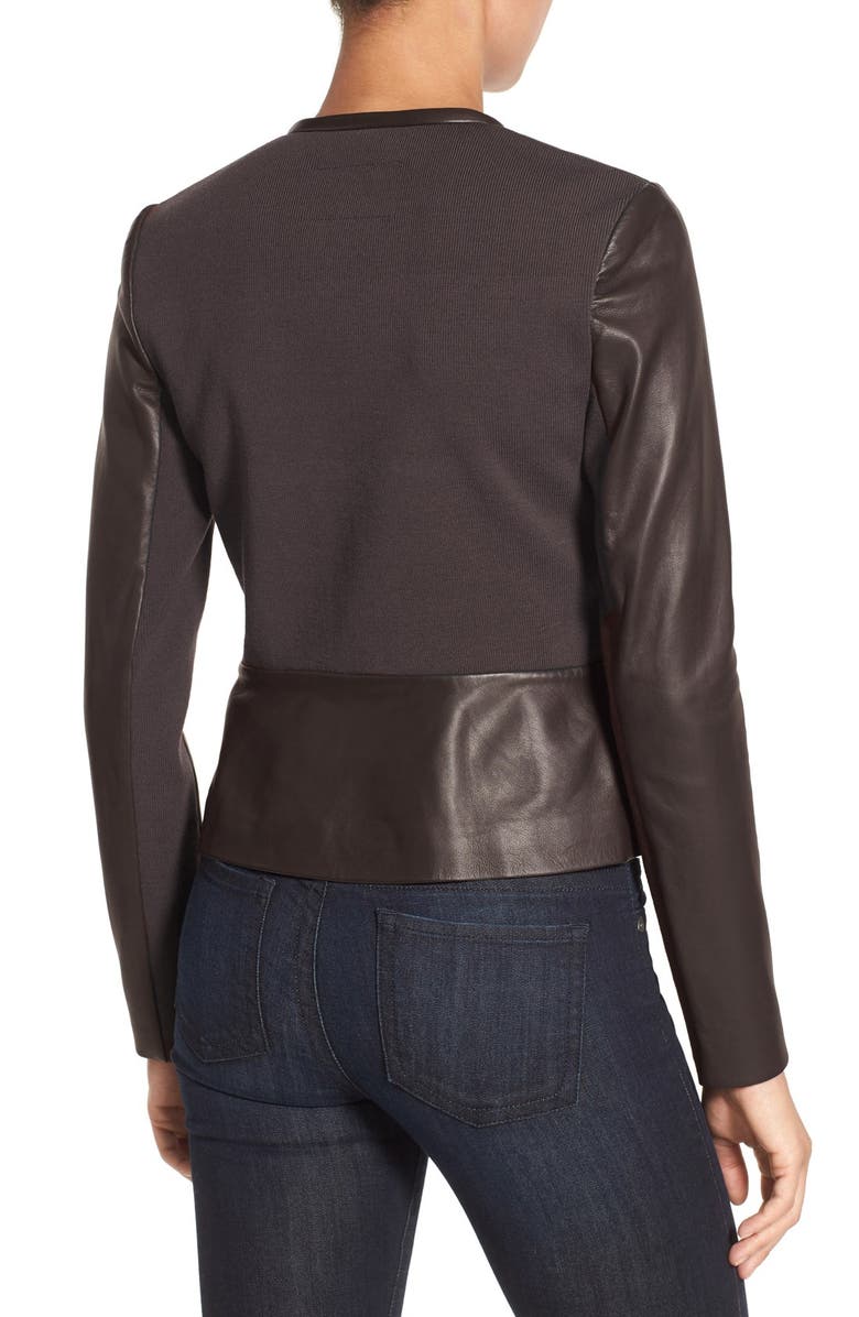 Classiques Entier<sup>®</sup> Leather & Knit Jacket, Alternate, color, 