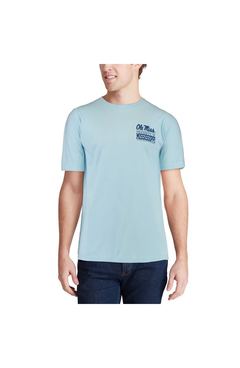 IMAGE ONE Men's Light Blue Ole Miss Rebels Comfort Colors Campus Icon T-Shirt, Alternate, color, 
