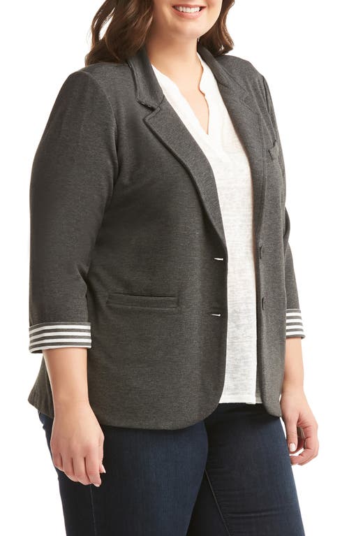 Tart Lemon Tallie Blazer In Charcoal W/stripe