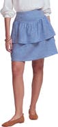 Boden Tiered Linen Skirt