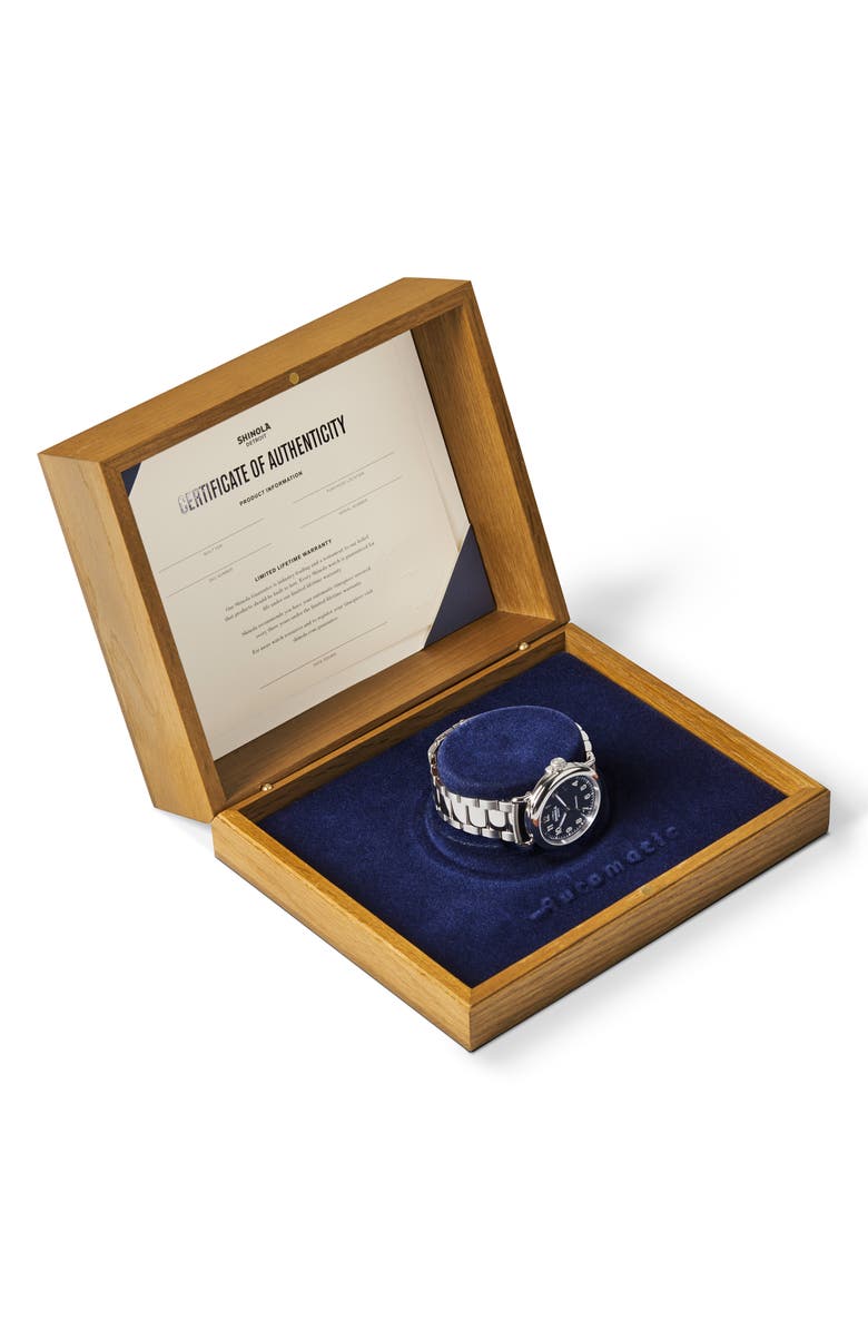 Shinola Runwell Automatic Bracelet Watch, 40mm, Alternate, color,