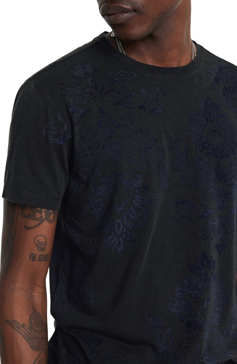 John Varvatos Paisley Cotton Blend T-Shirt, Alternate, color,
