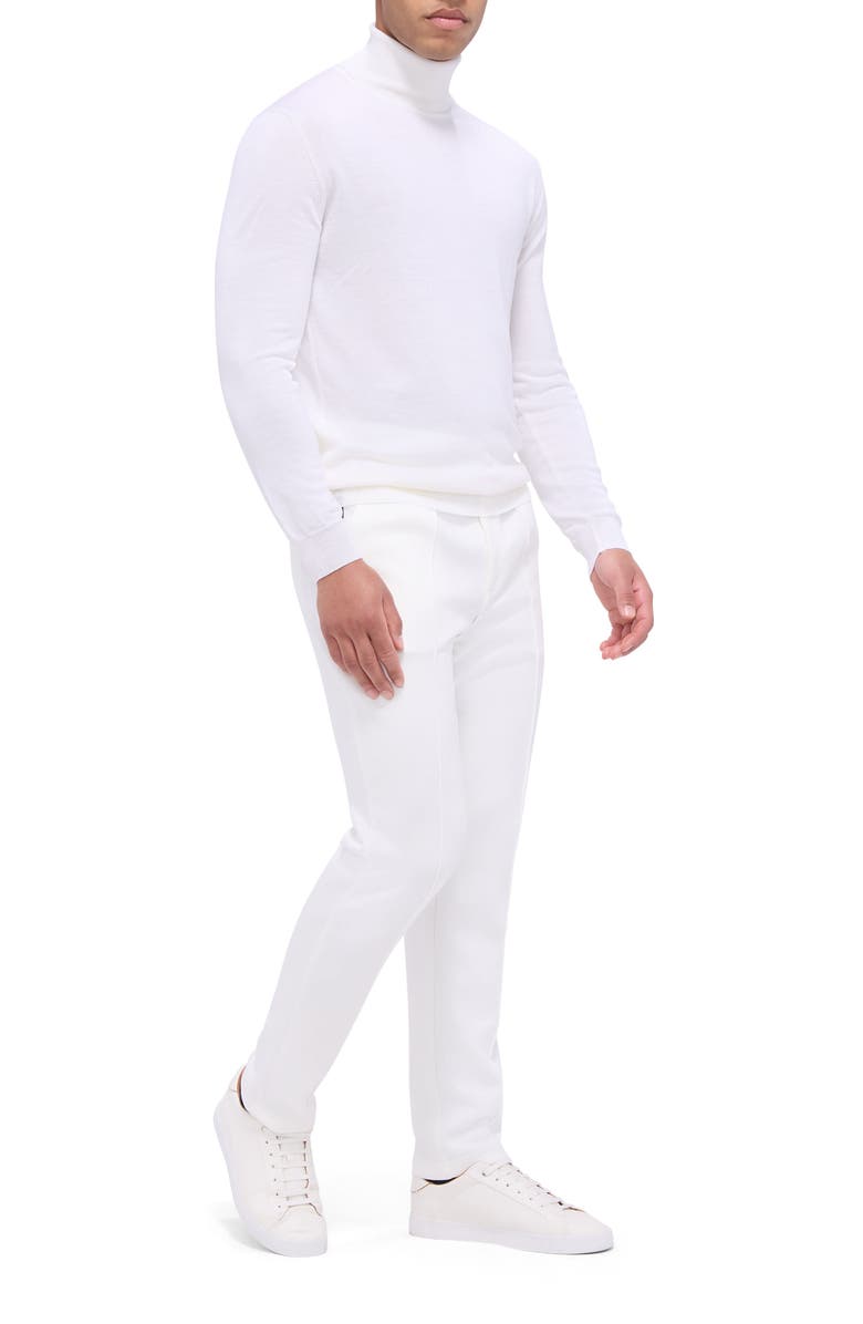 Bugatchi Sawyer Merino Wool Turtleneck Sweater, Alternate, color, Chalk