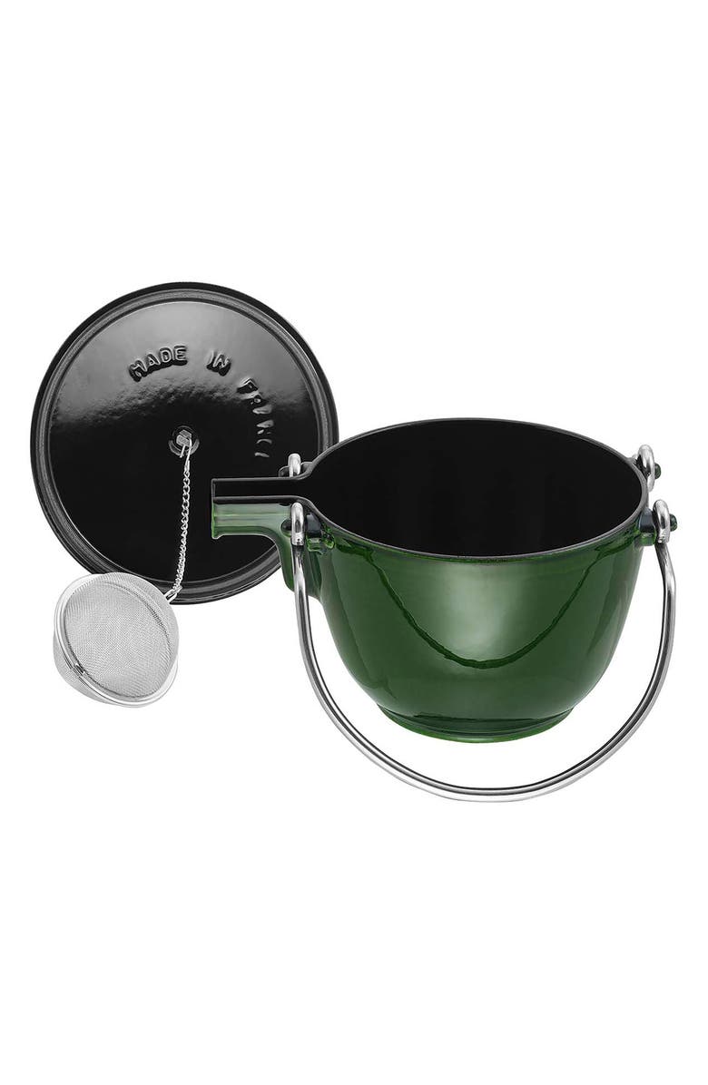 Staub 1-Quart Enameled Cast Iron Tea Kettle, Alternate, color, Basil