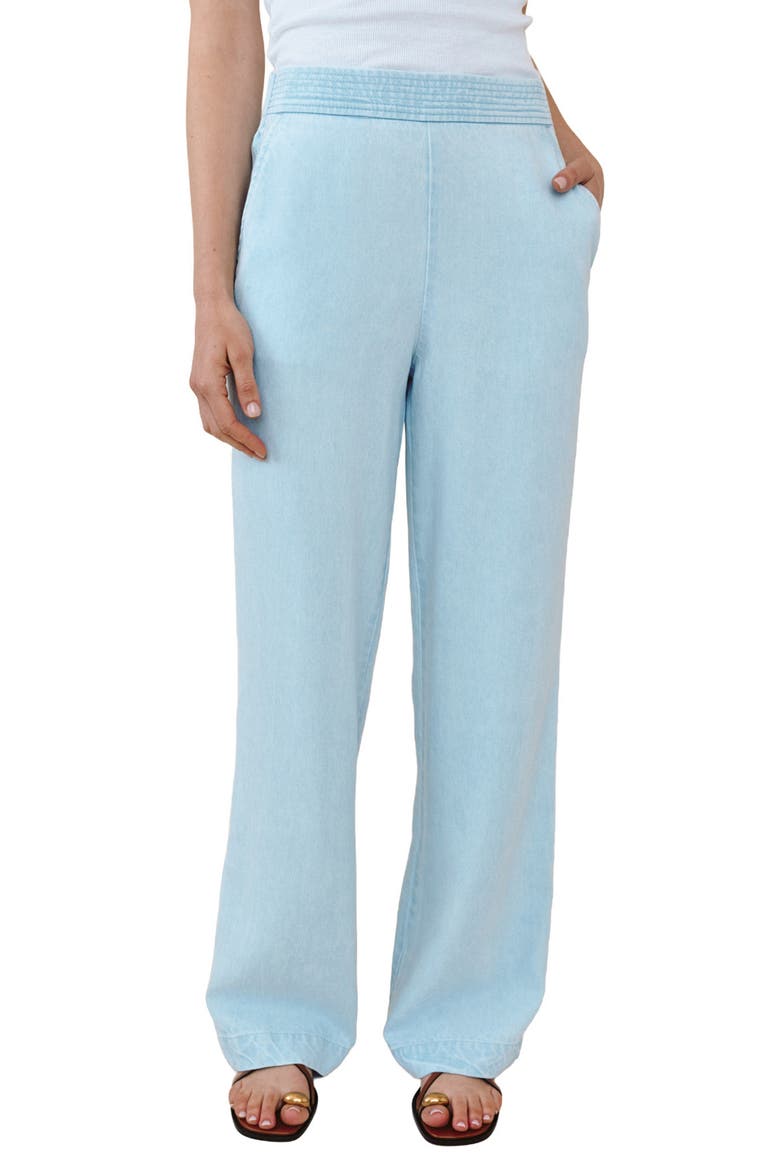 Catalina Stitch Detail Pull-On Pants, Main, color, COASTAL FADE WASH