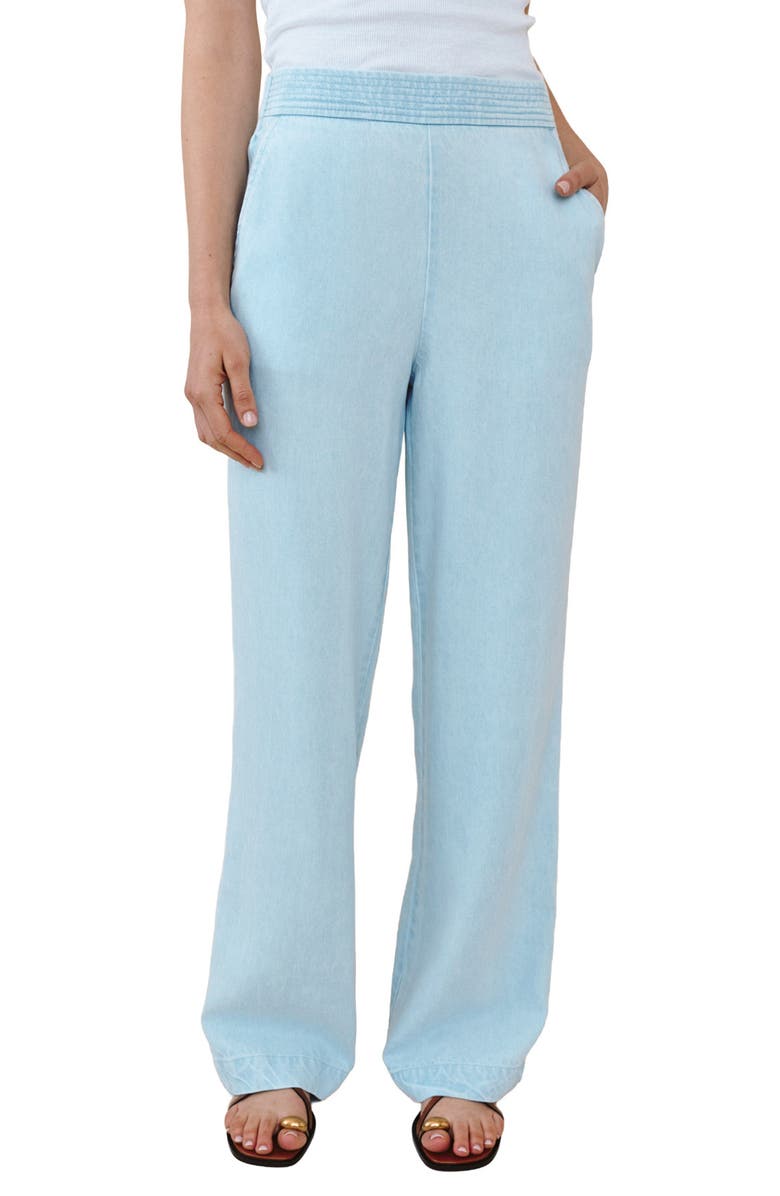 Bella Dahl Catalina Stitch Detail Pull-On Pants, Main, color, Coastal Fade Wash