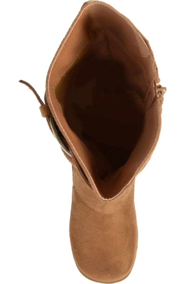 Journee Collection JOURNEE Jester Side Buckle Tall Boot, Alternate, color, Camel