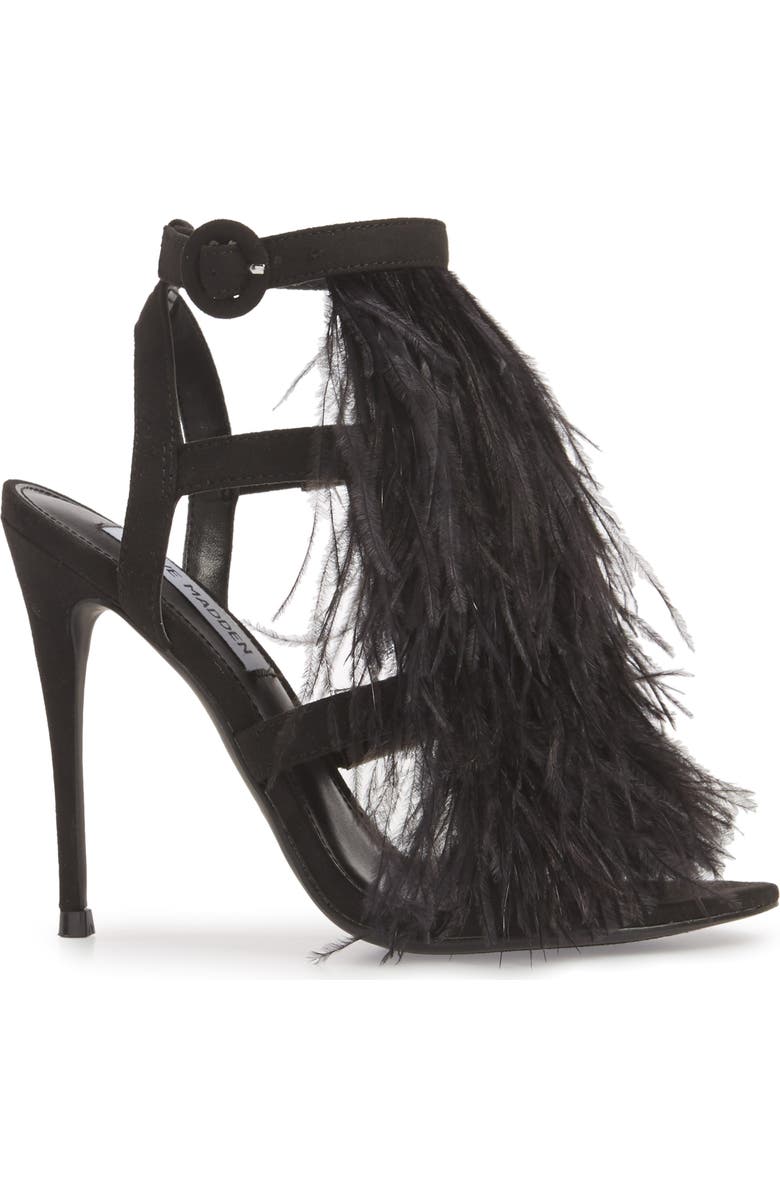 Steve Madden Fefe Feather Sandal, Alternate, color,